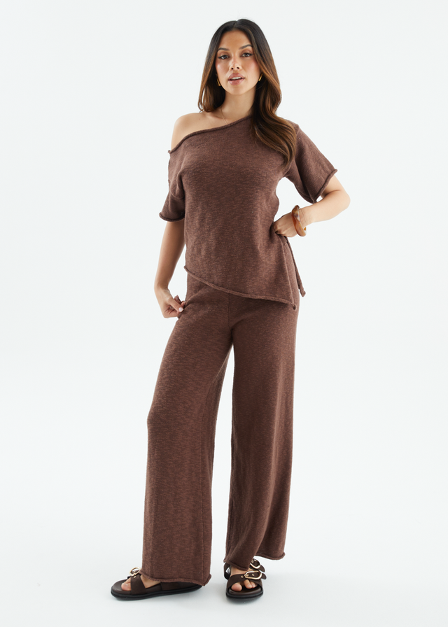 Chester Knit Pants - Chocolate