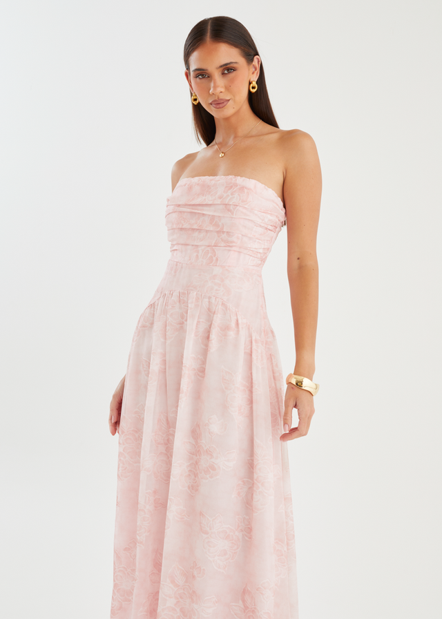 Anneli Strapless Maxi Dress - Blush