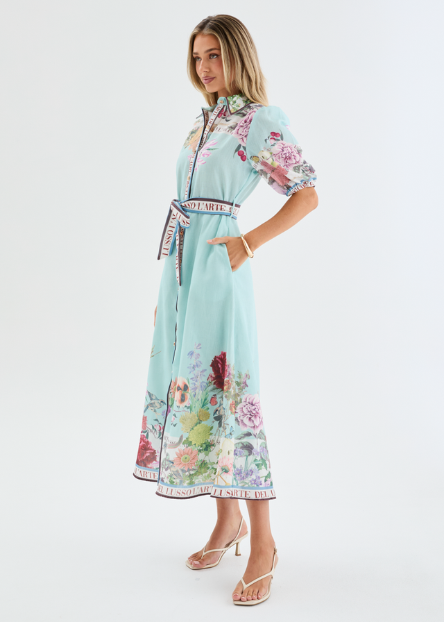 Majestic Midi Dress - Floral Frame