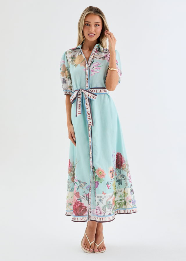Majestic Midi Dress - Floral Frame