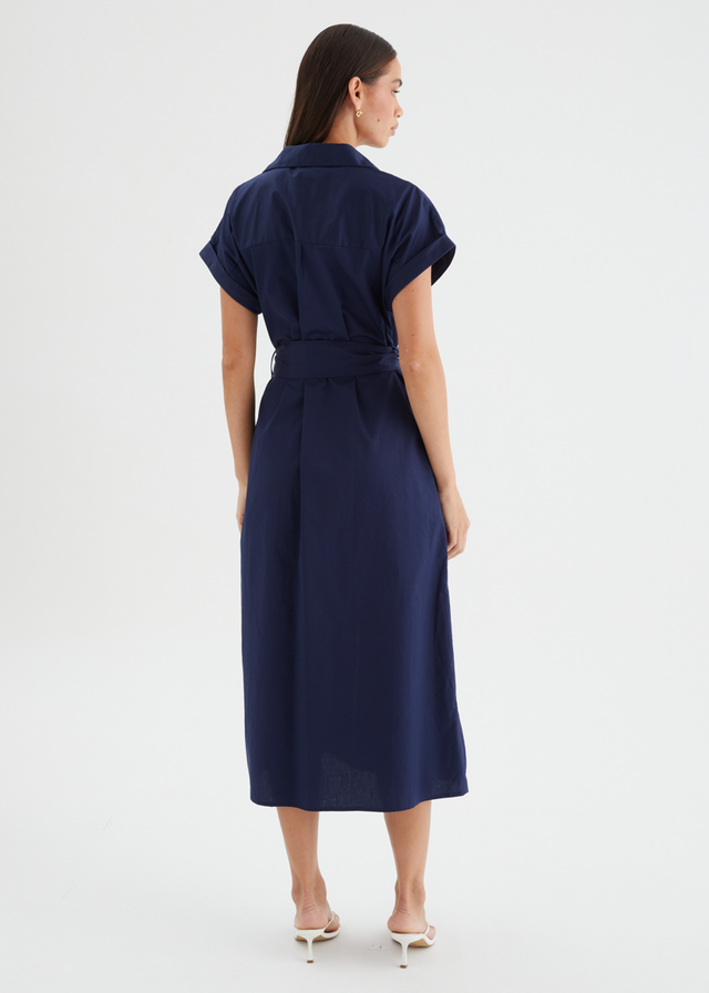 Joanna Midi Dress - Navy