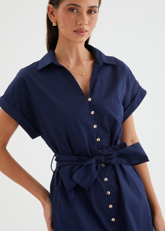 Joanna Midi Dress - Navy