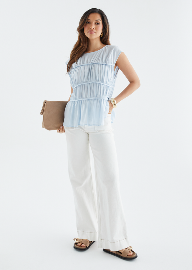 Evangelia Top - Sky Blue