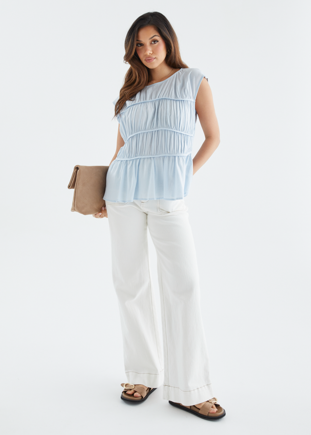 Evangelia Top - Sky Blue