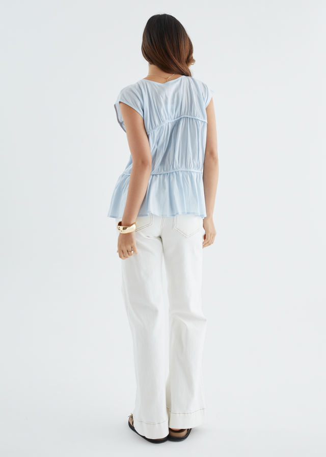 Evangelia Top - Sky Blue