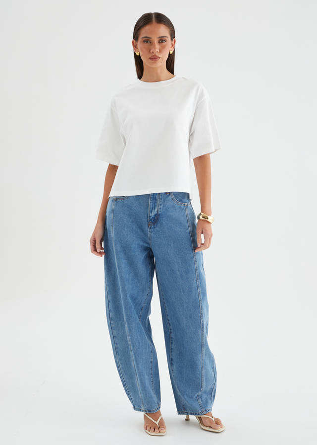 Anderson Barrel Jeans - Mid Wash