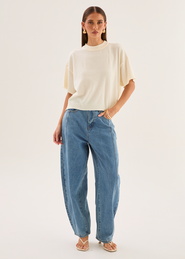 Anderson Barrel Jeans - Mid Wash