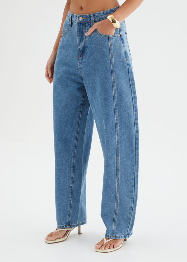 Anderson Barrel Jeans - Mid Wash