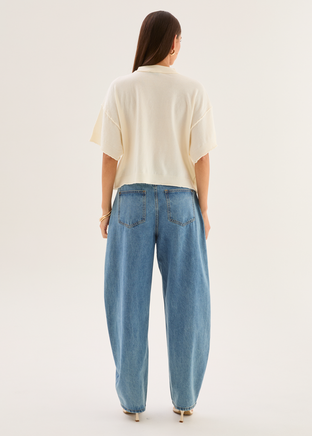 Anderson Barrel Jeans - Mid Wash