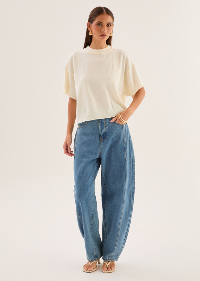 Anderson Barrel Jeans - Mid Wash