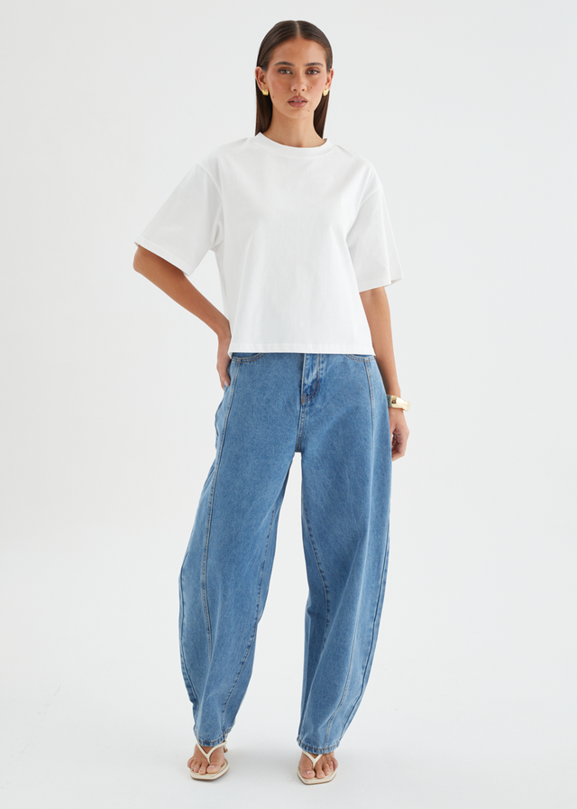 Anderson Barrel Jeans - Mid Wash