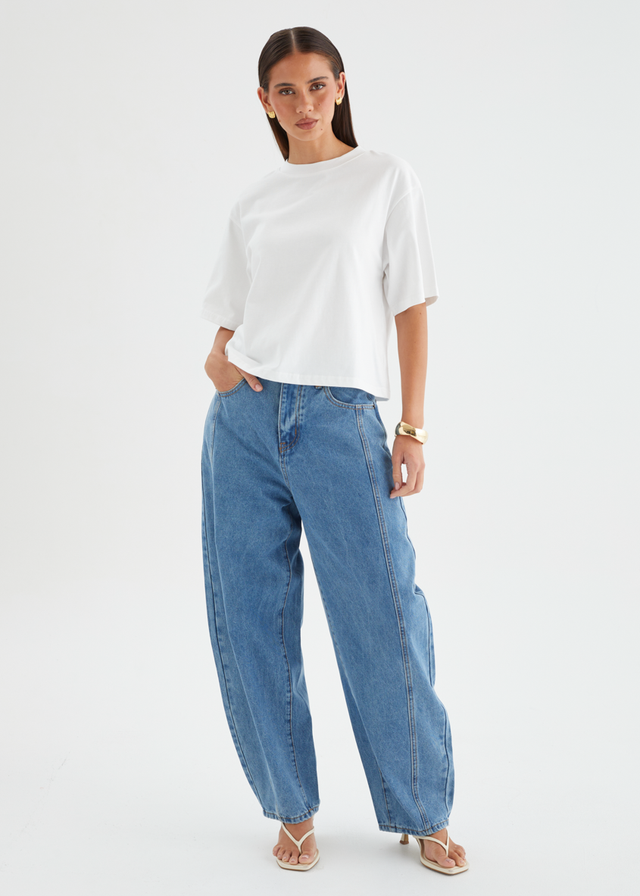 Anderson Barrel Jeans - Mid Wash