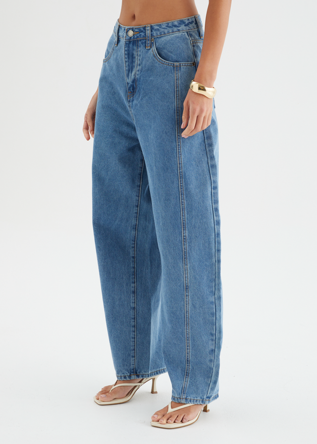 Anderson Barrel Jeans - Mid Wash