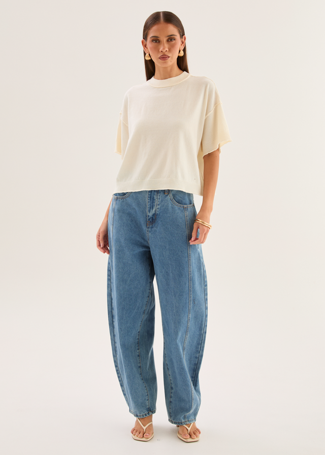 Anderson Barrel Jeans - Mid Wash