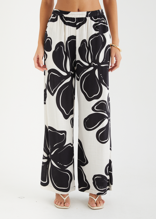Danie Pants - Black Flowers