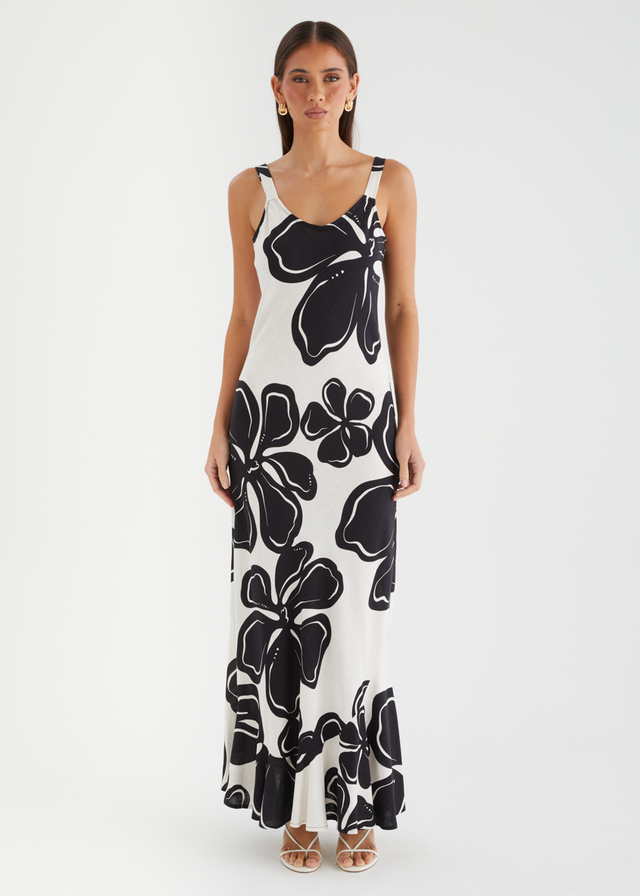 Danyelle Maxi Dress - Black Flowers