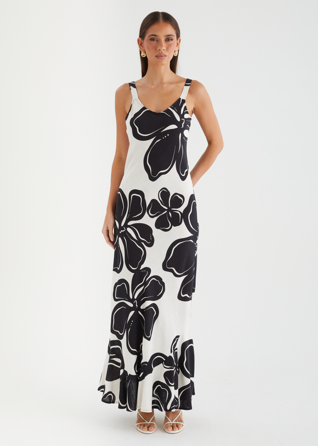 Danyelle Maxi Dress - Black Flowers