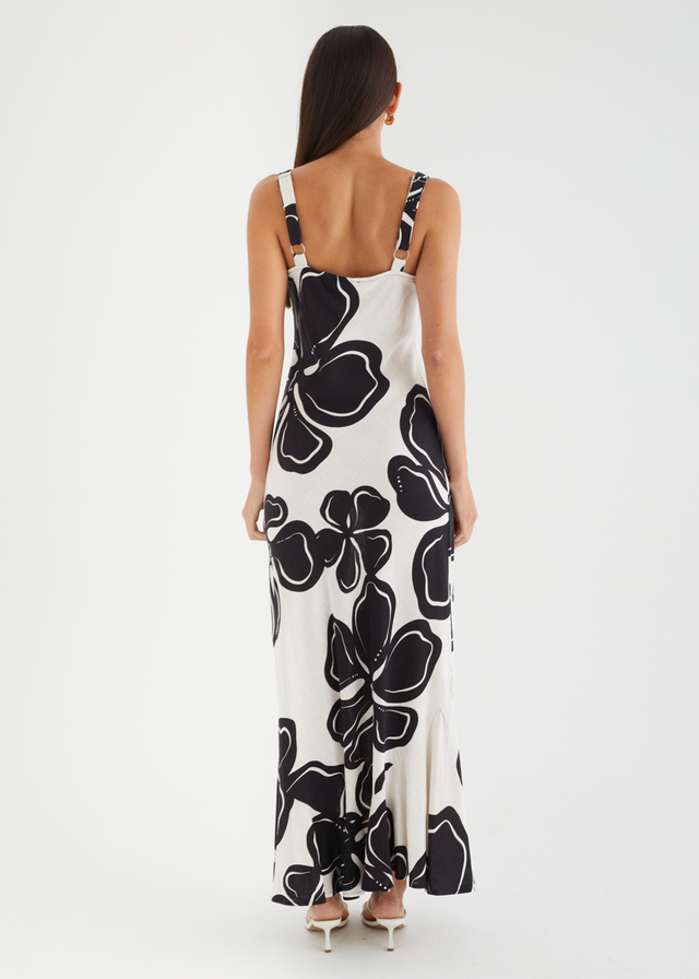 Danyelle Maxi Dress - Black Flowers