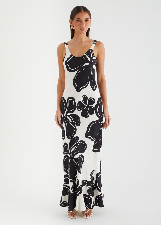 Danyelle Maxi Dress - Black Flowers