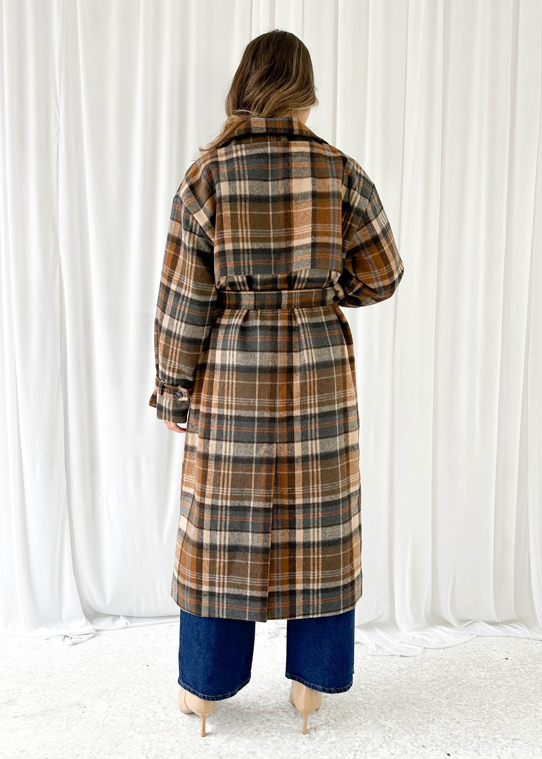 Ablo Coat - Brown Check