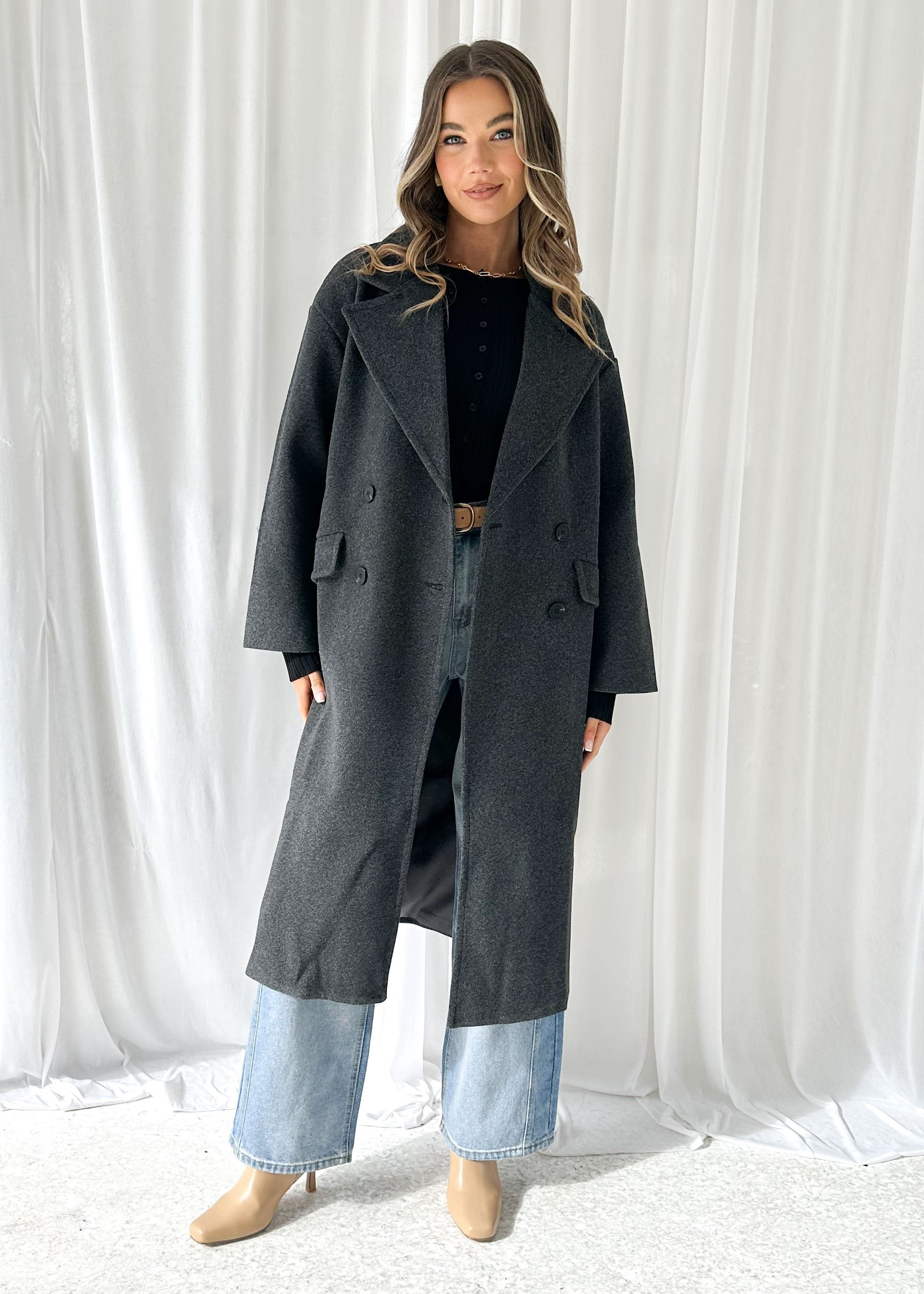 Ajax Coat - Charcoal