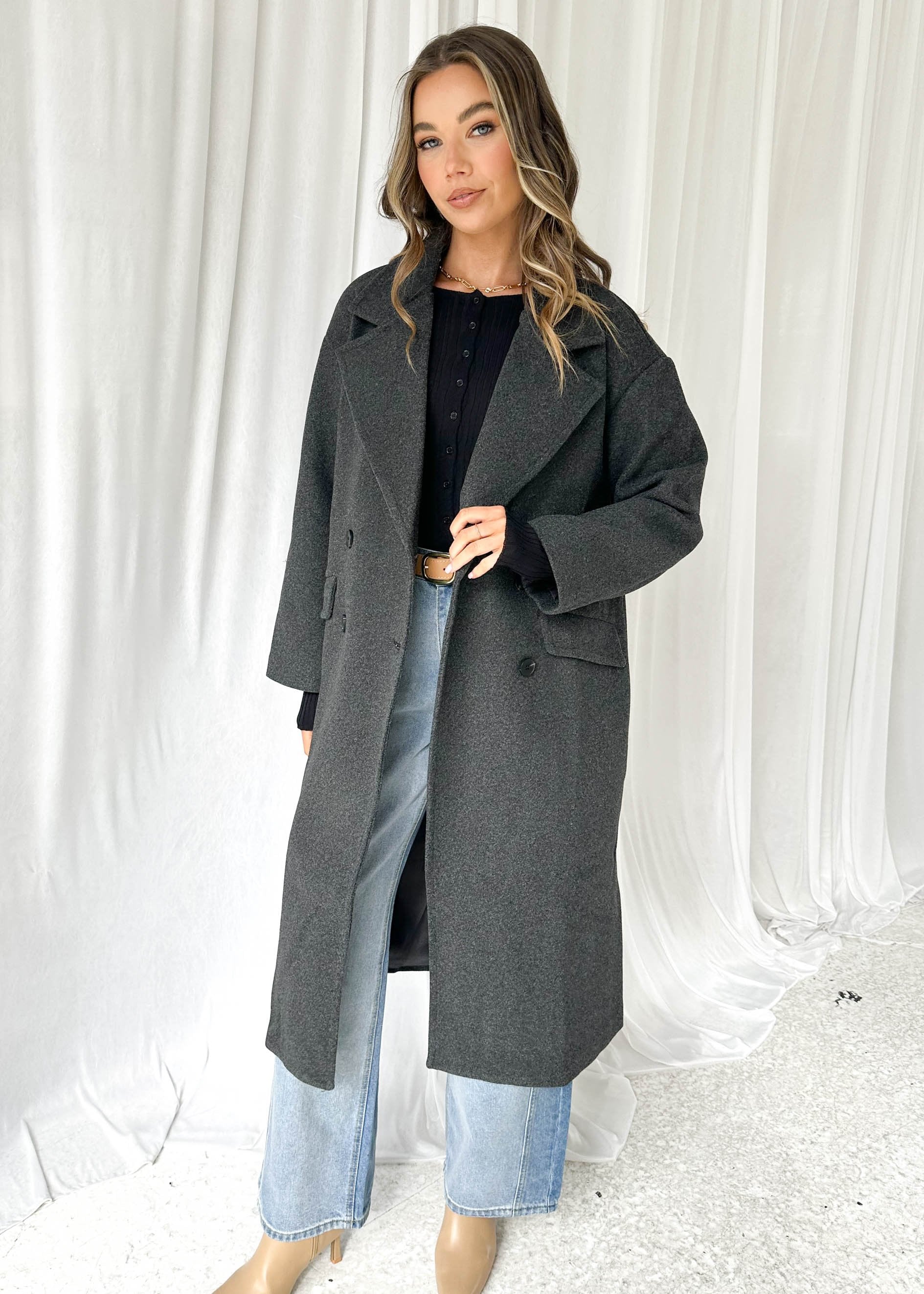 Ajax Coat - Charcoal