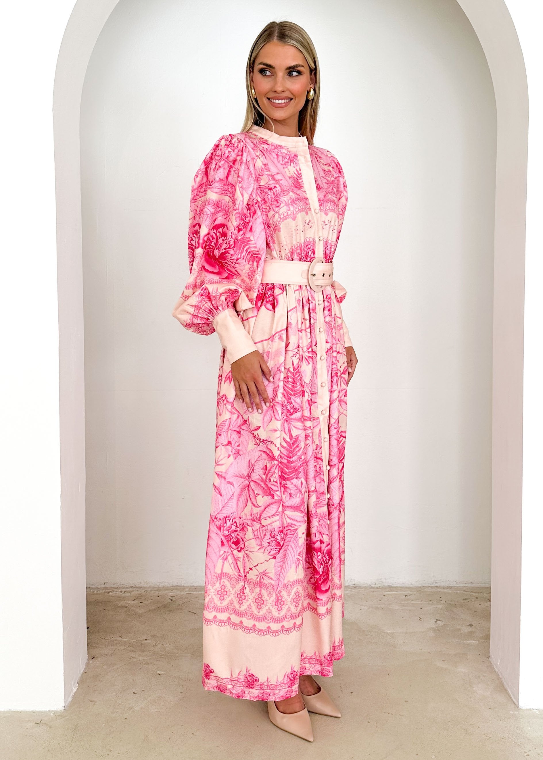 Solada Maxi Dress - Pink Floral