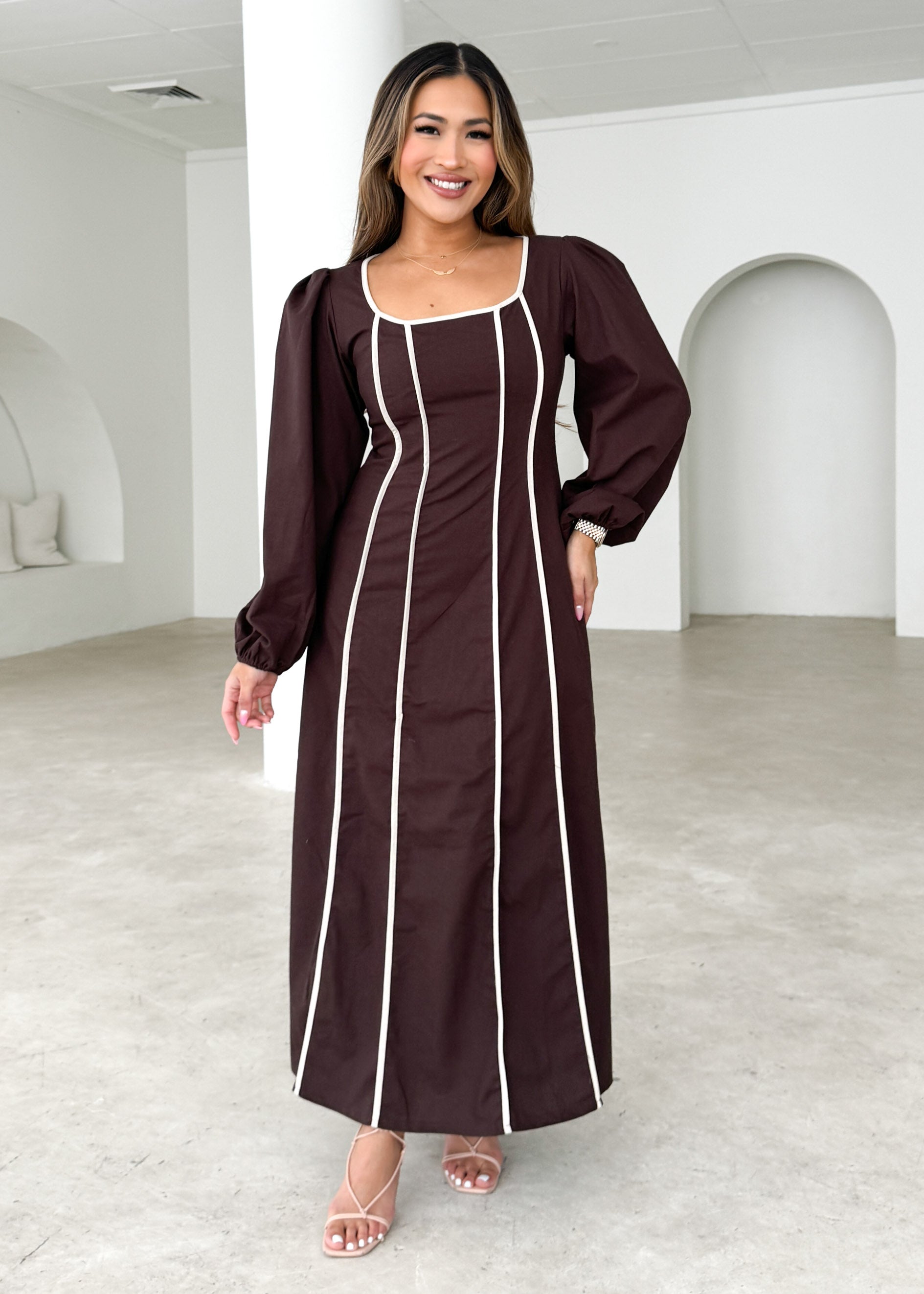 Cianna Maxi Dress - Chocolate