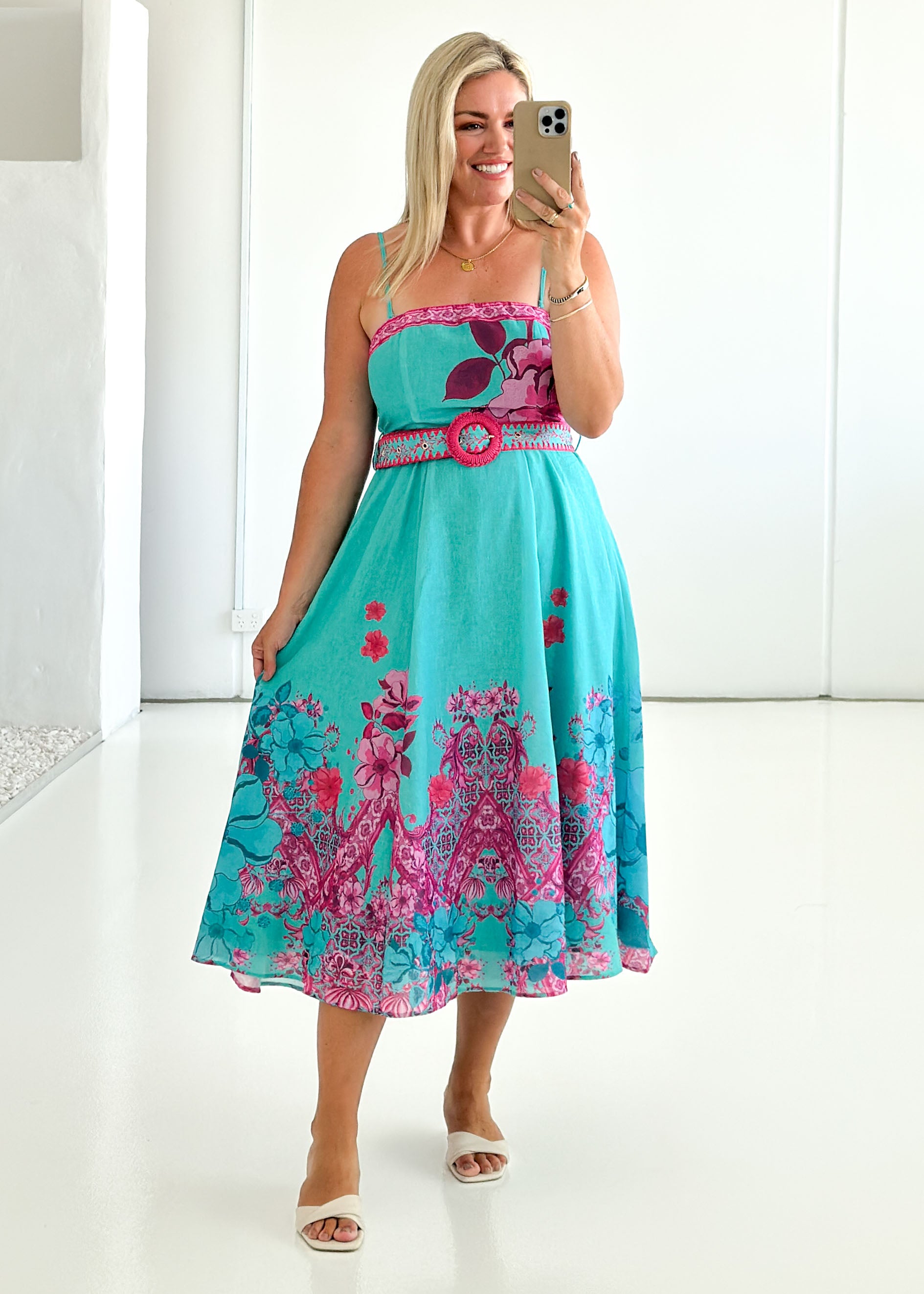 Savant Midi Dress - Aqua Del Sol