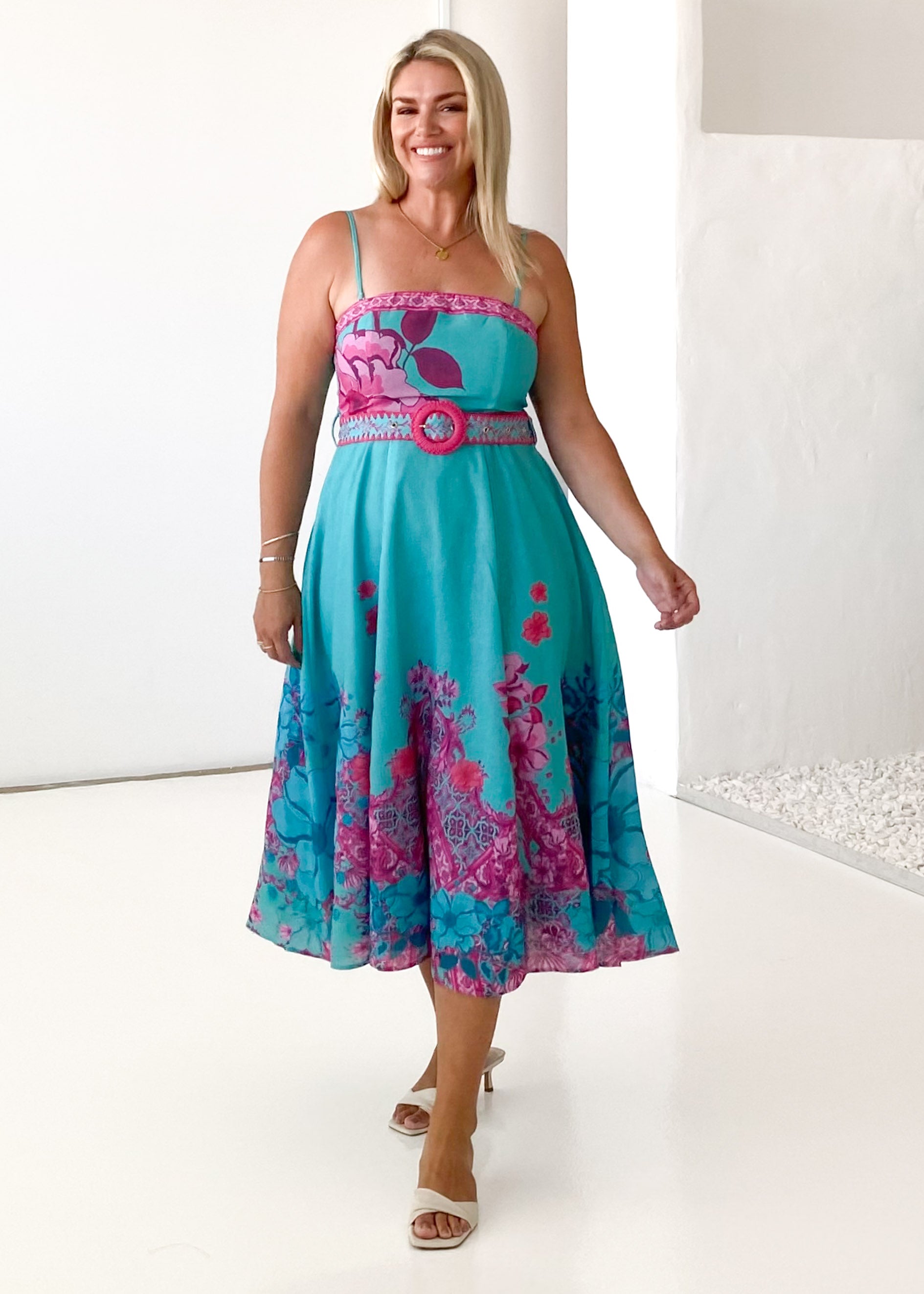 Savant Midi Dress - Aqua Del Sol