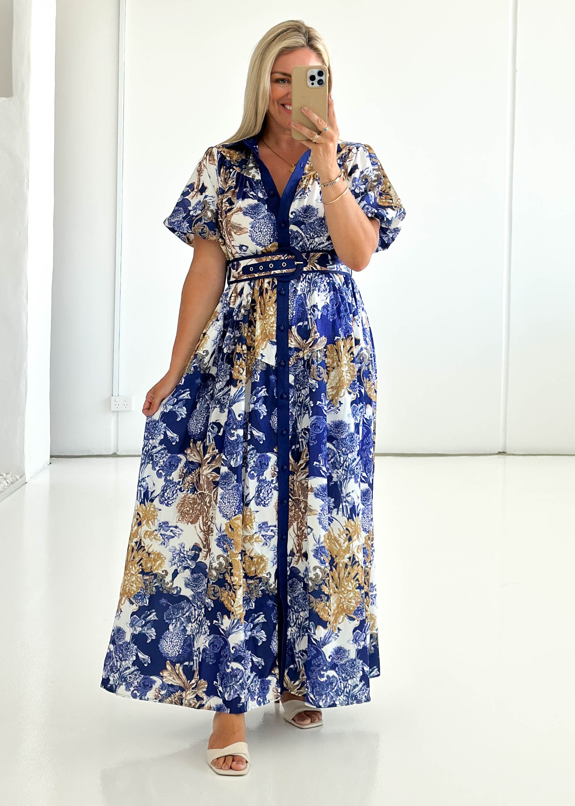 Anouk Maxi Dress - Navy Chateau