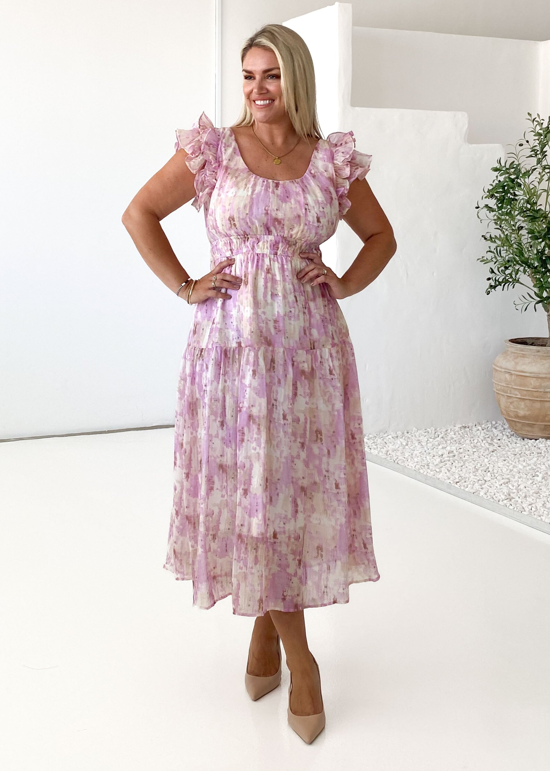 Valentina Maxi Dress - Pink Splash