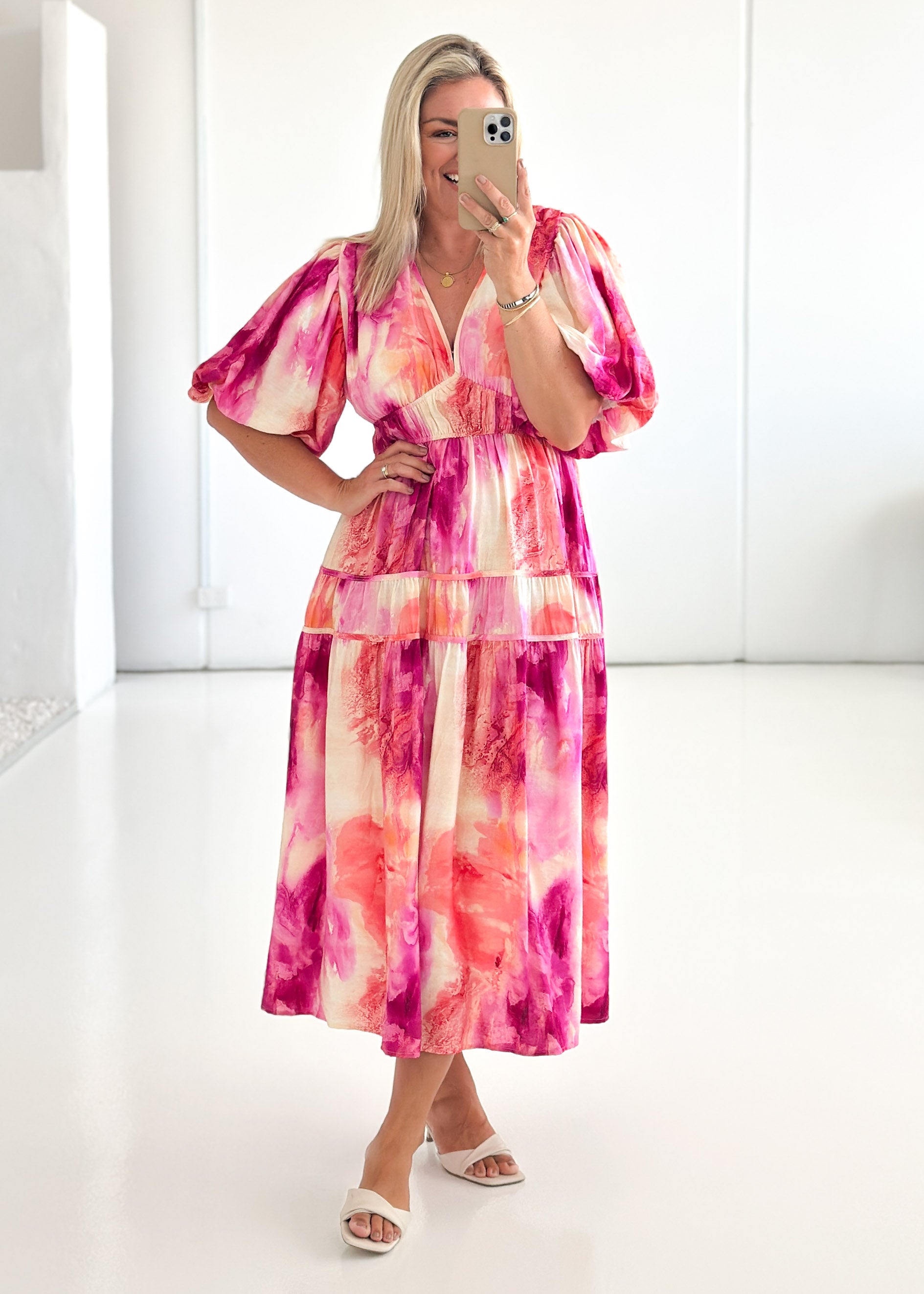 Bedford Maxi Dress - Magenta Splash