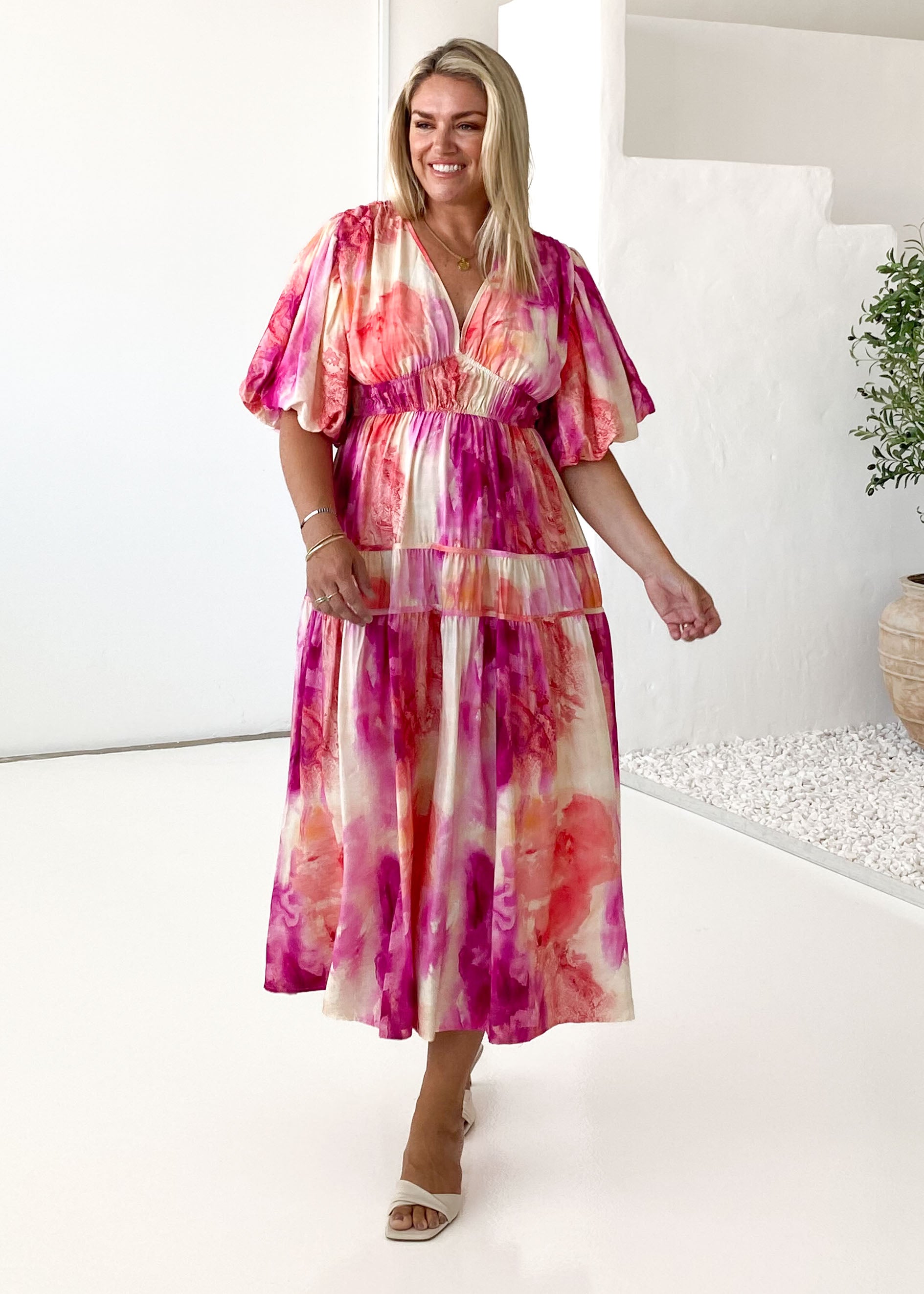 Bedford Maxi Dress - Magenta Splash