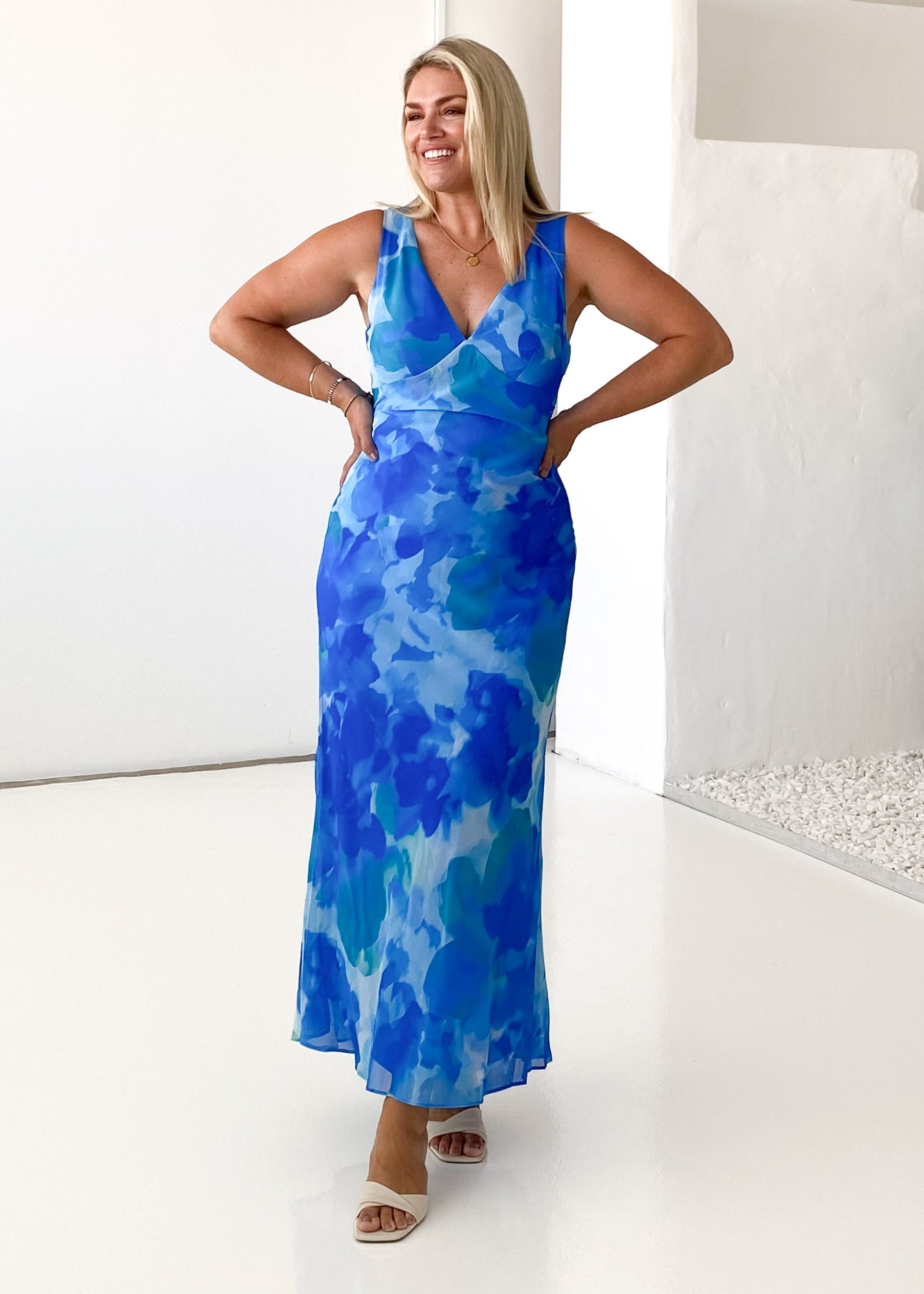 Esplanade Maxi Dress - Blue Splash