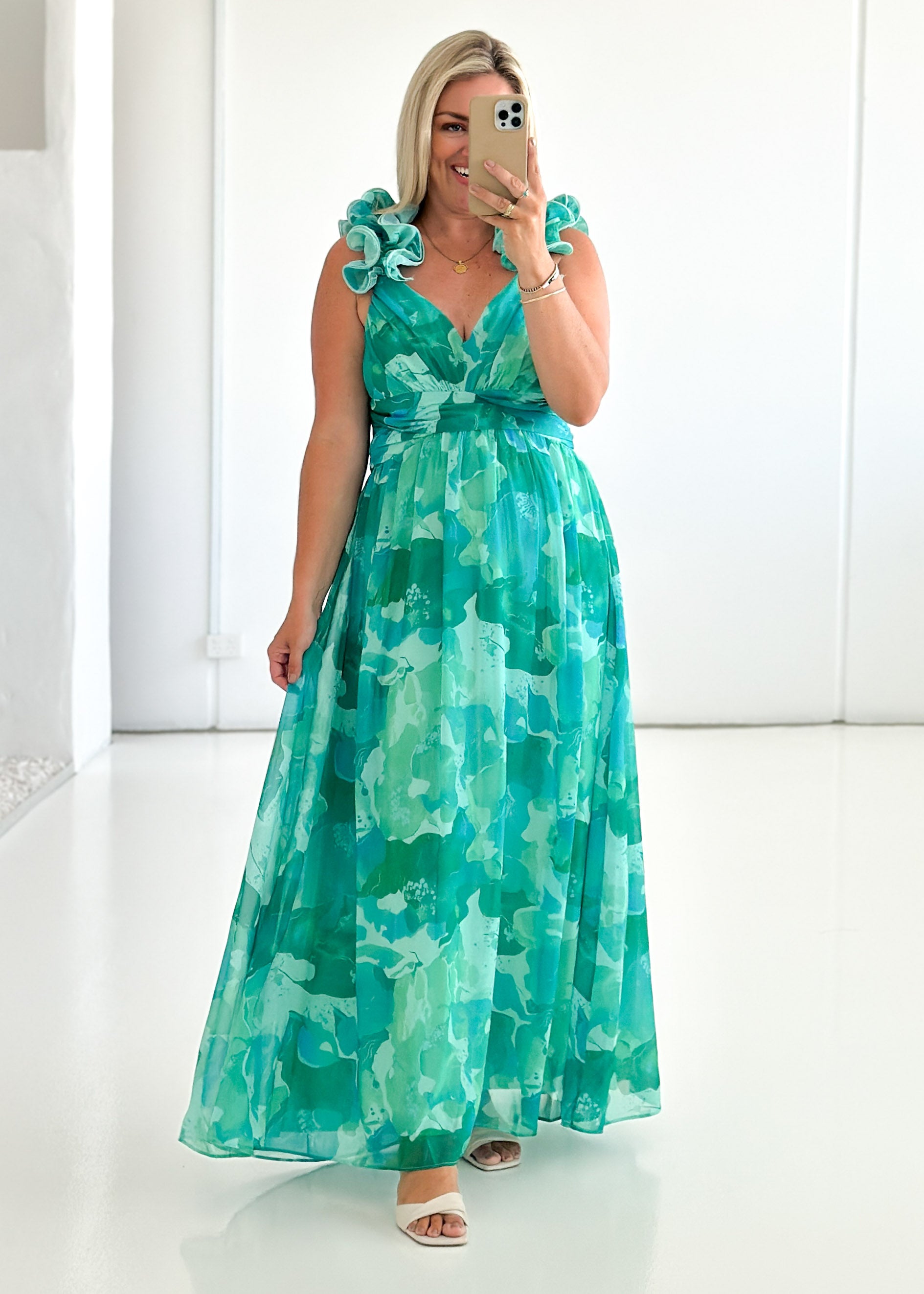 Odessa Maxi Dress - Green Rush