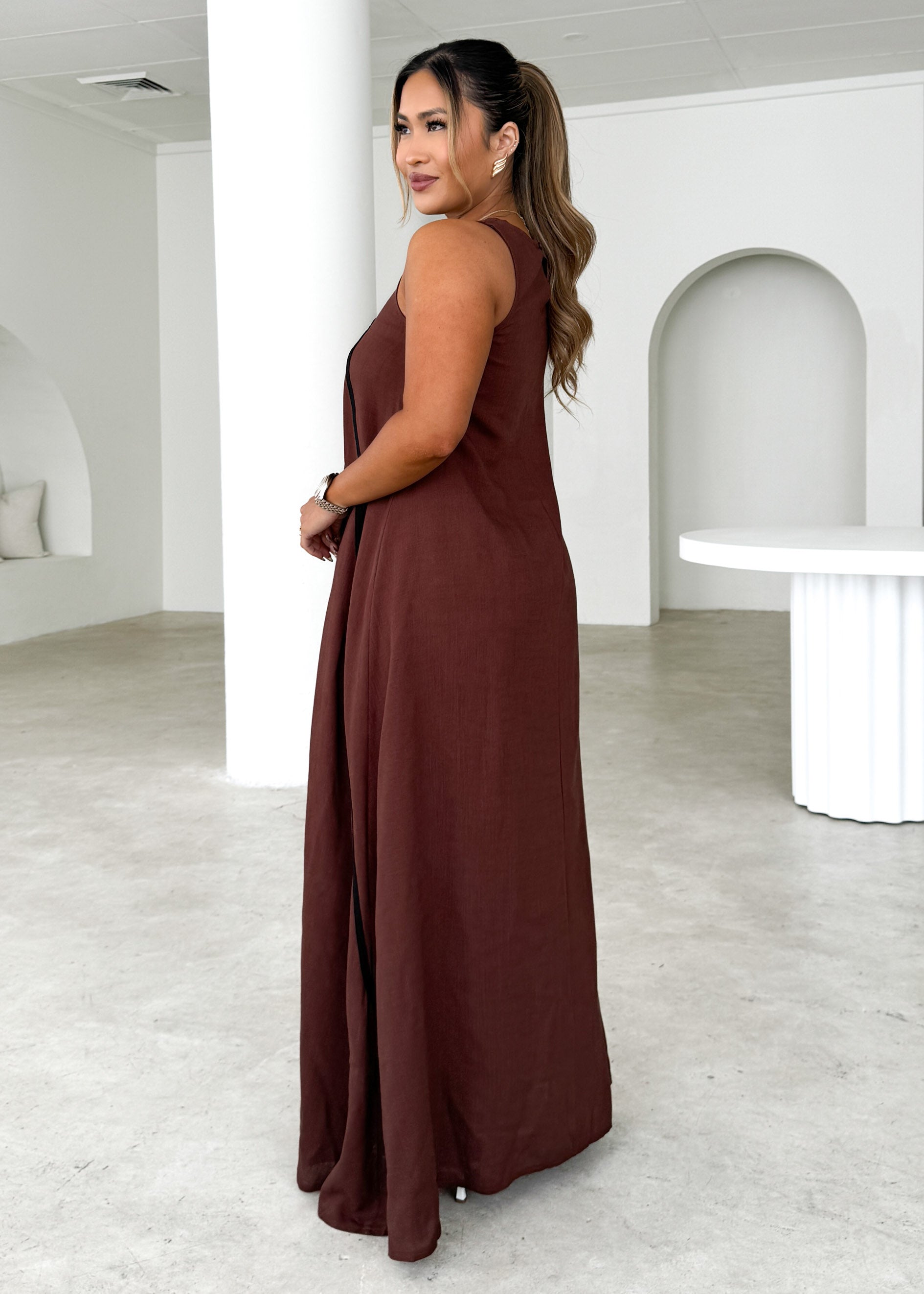 Eclairi Maxi Dress - Chocolate