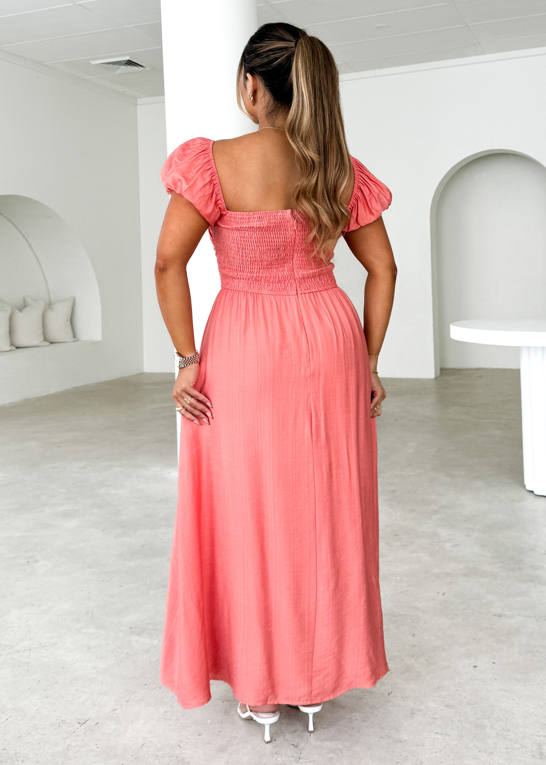 Juniper Maxi Dress - Coral