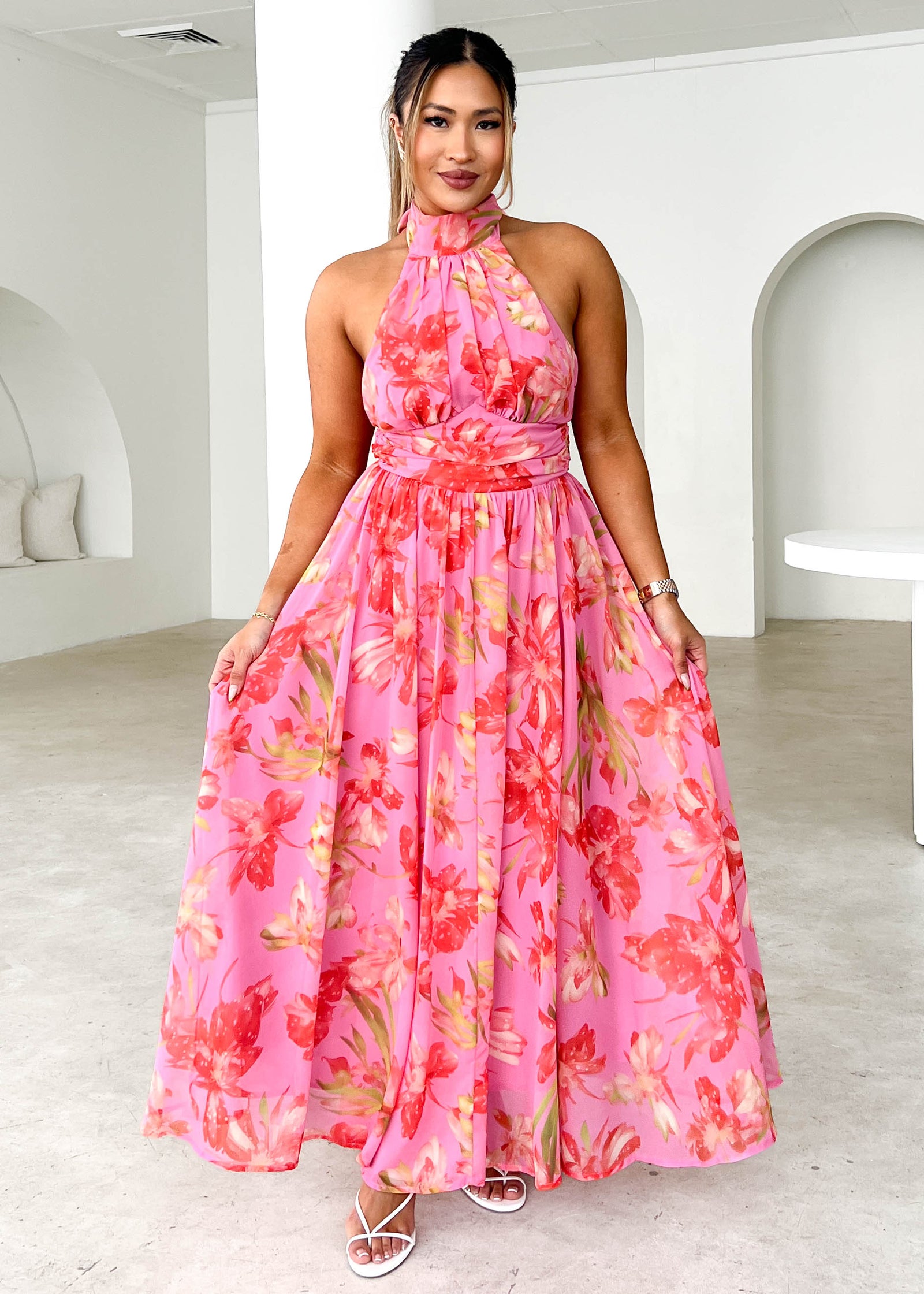 caprice maxi dress Caprice Halter Maxi Dress