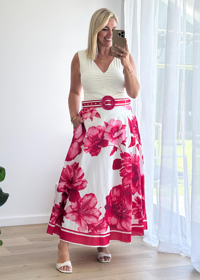 Dejana Maxi Skirt - Ruby Dahlia