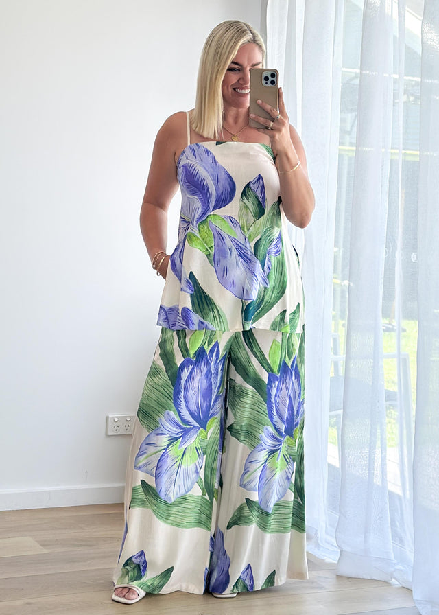 Kaylene Wide Leg Pants - Sweet Iris