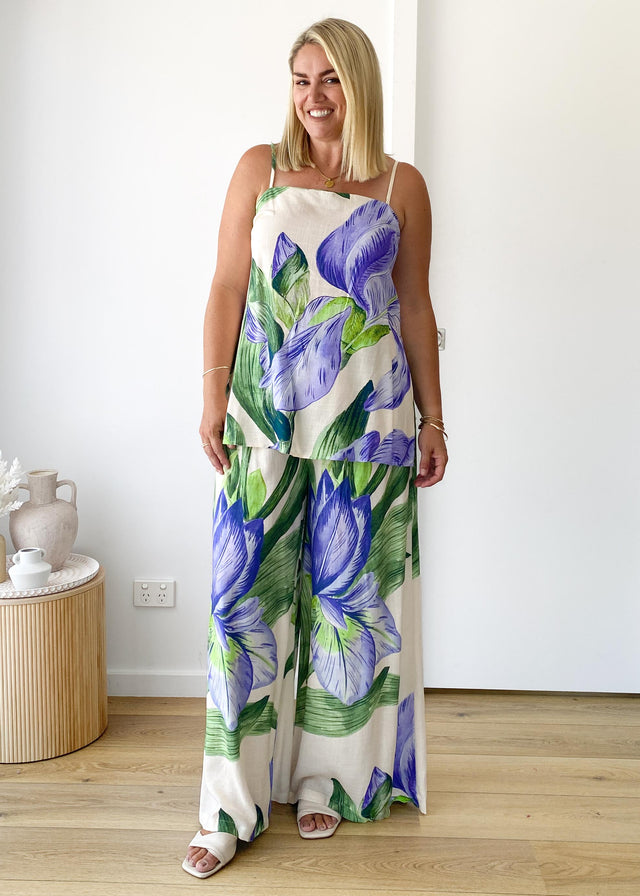 Kaylene Wide Leg Pants - Sweet Iris