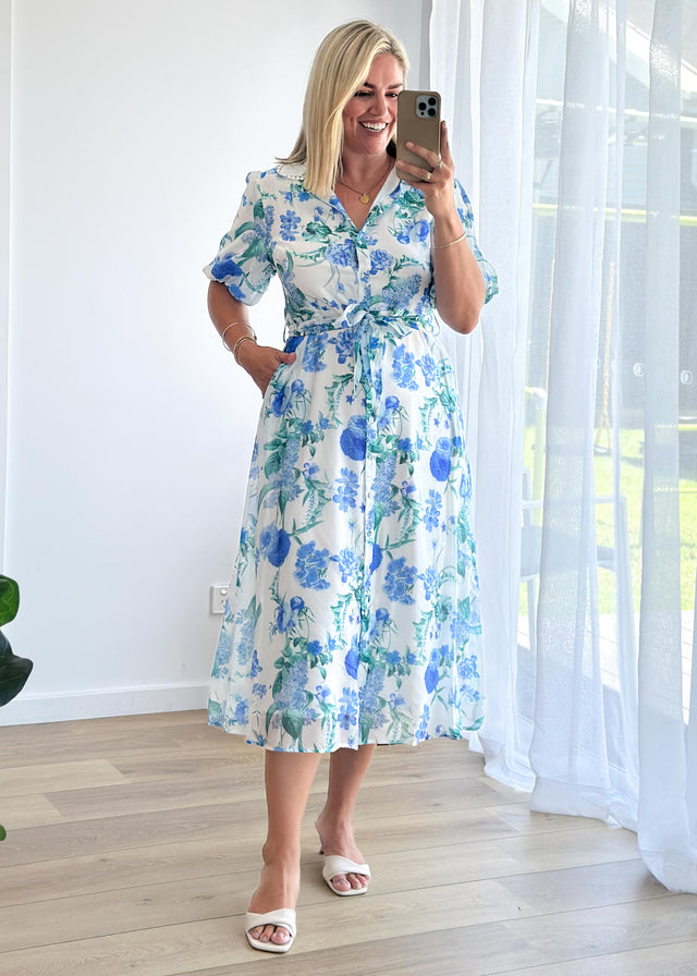 Arlene Maxi Dress - Blue Garden