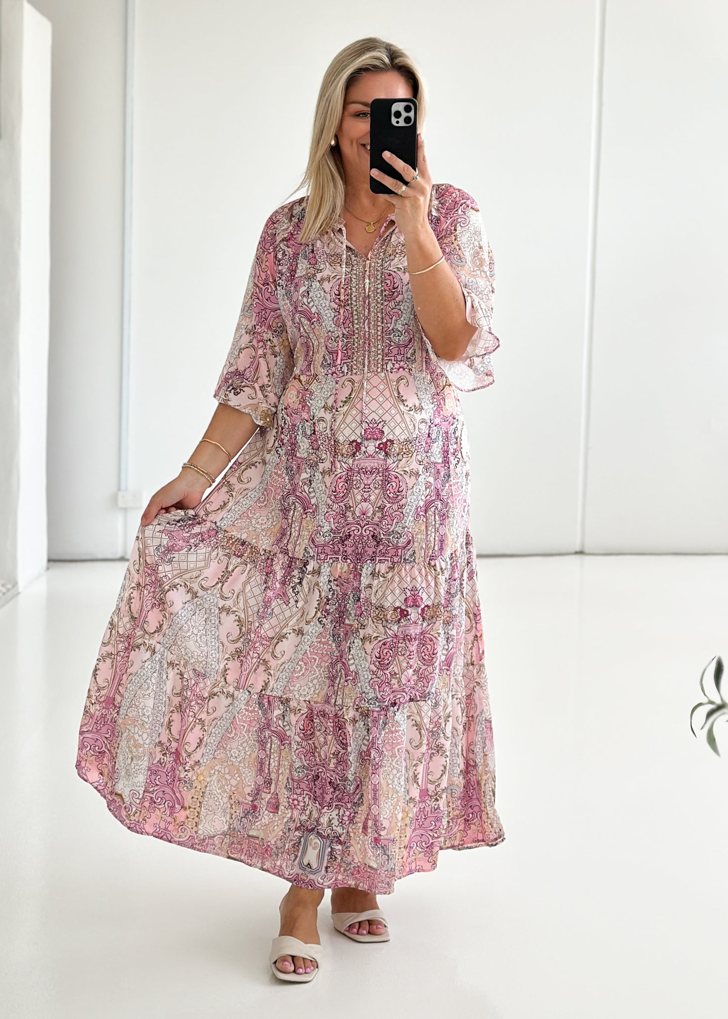 Janiero Maxi Dress - Blush Gem