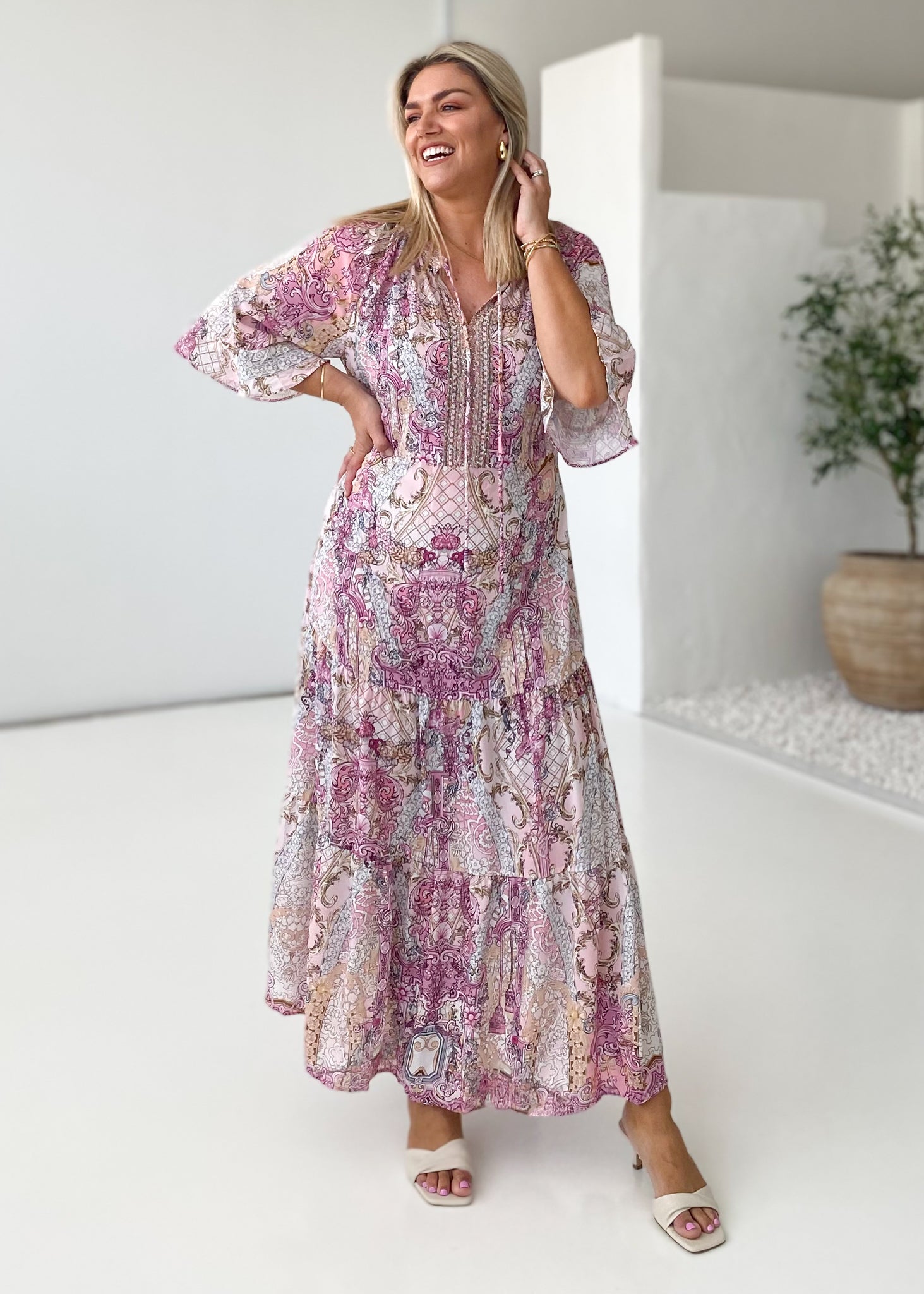 Janiero Maxi Dress - Blush Gem