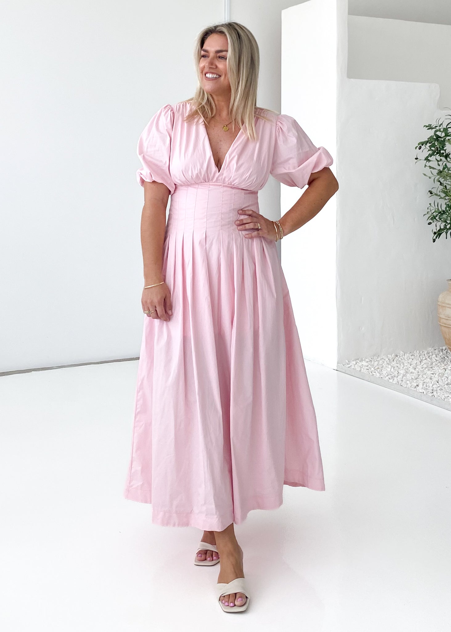 Astryd Midi Dress  - Blush