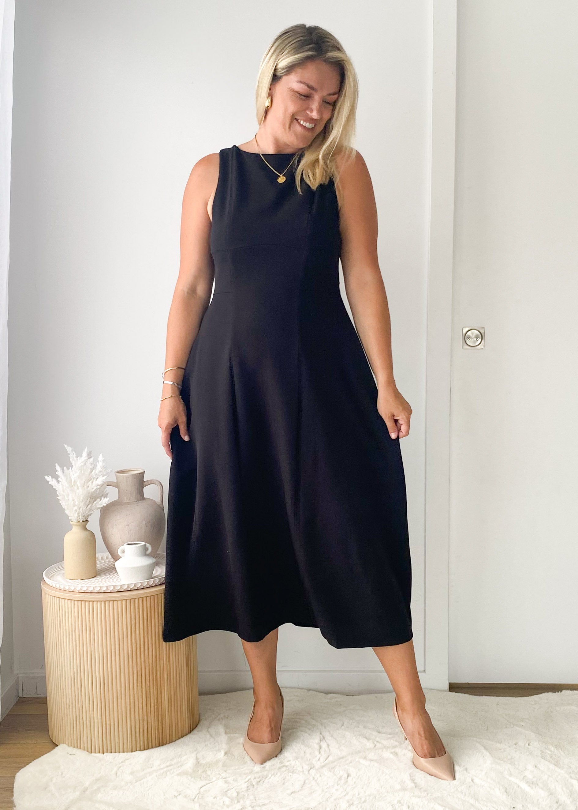 Beckham Midi Dress - Black