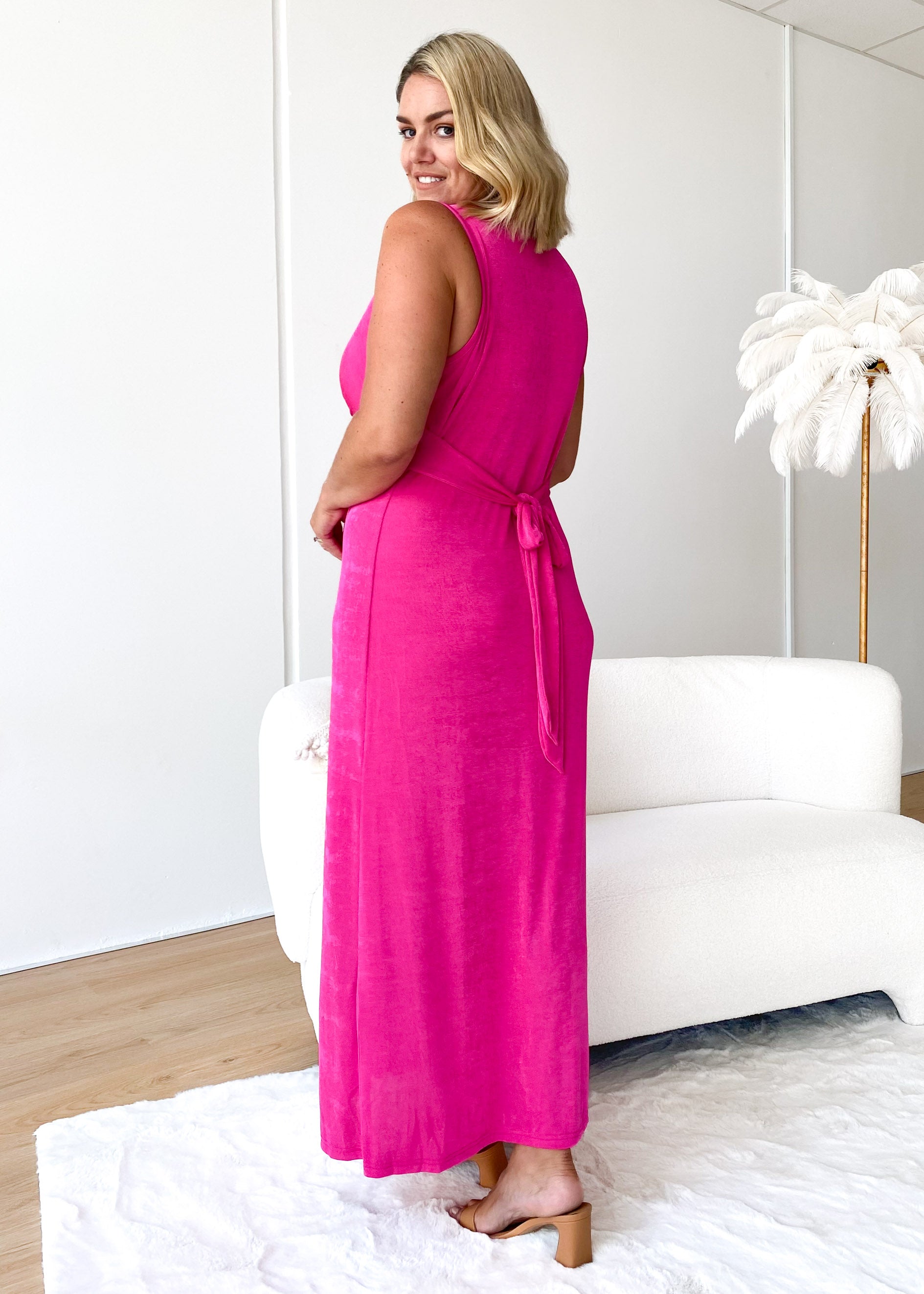 Ameron Maxi Dress - Hot Pink