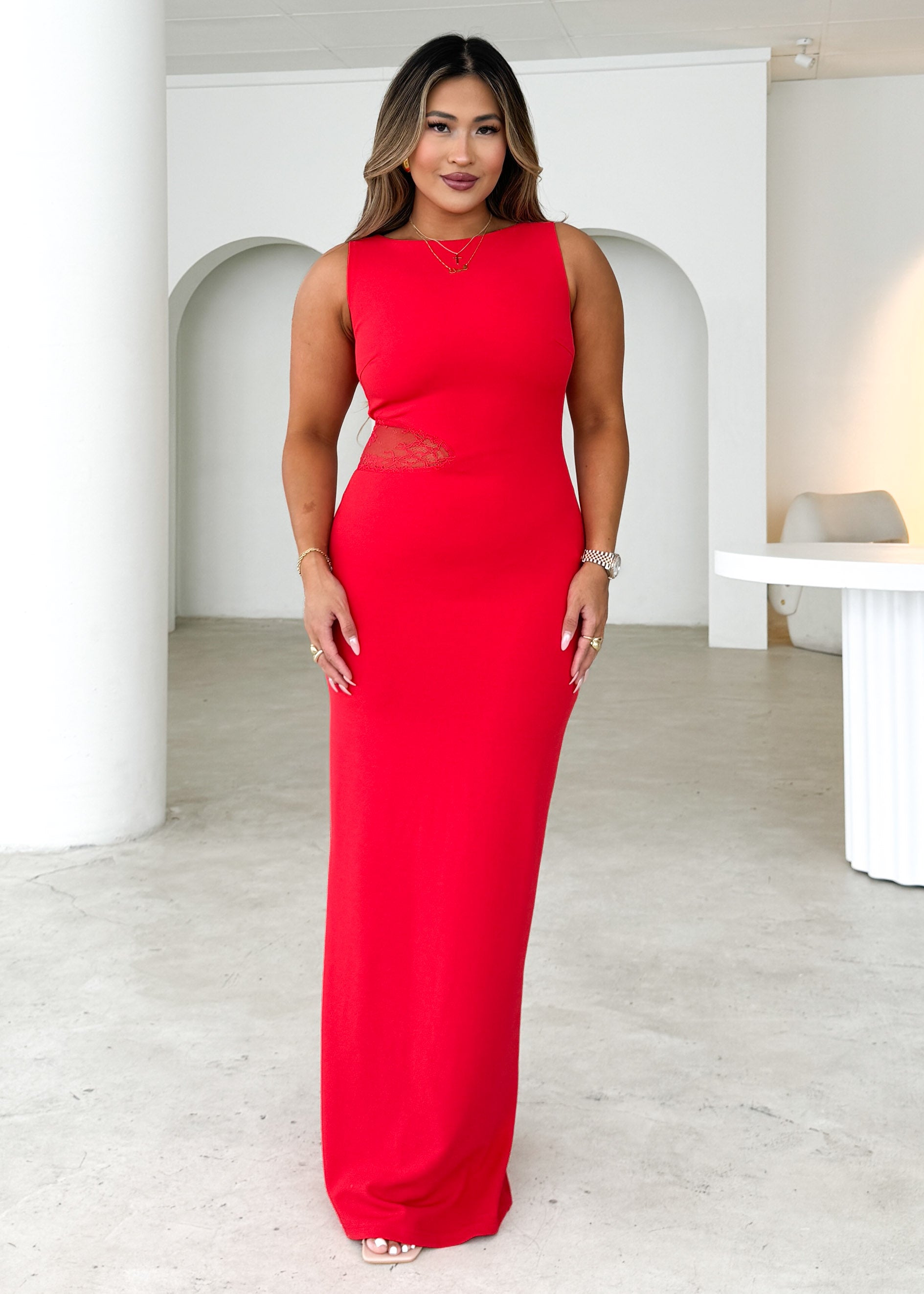 Lenon Maxi Dress - Red