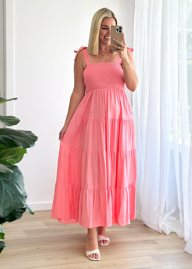 Estrella Maxi Dress - Watermelon